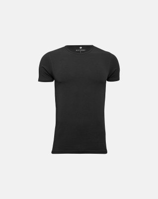 Ekologisk bomull, Undertröja  T-shirt o-neck, Svart -JBS of Denmark Men