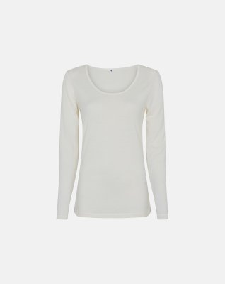 Ekologisk ull, Långärmad T-shirt, Ivory -JBS of Denmark Women
