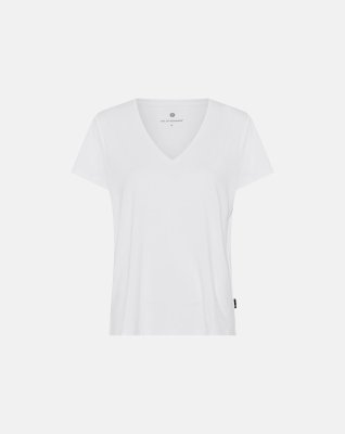 Bambu, T-shirt v-neck, Vit -JBS of Denmark Women