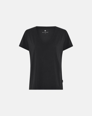 Bambu, T-shirt v-neck, Svart -JBS of Denmark Women