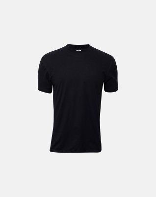 Ekologisk bomull, T-shirt o-neck "Jersey", Svart -Dovre