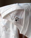 Ekologisk bomull, T-shirt v-neck "Jersey", Vit -Dovre