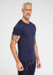 Ekologisk ull, T-shirt, Navy -Dovre