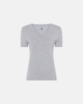 Bambu, T-shirt v-neck (slim-fit), Grå -JBS of Denmark Women