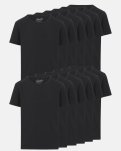 Ekologisk bomull, T-shirt, 12-pack, Svart, Pojke -Claudio