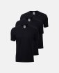 3-pack Ekologisk bomull, T-shirt v-neck "Jersey", Svart - Dovre