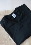3-pack Ekologisk bomull, T-shirt v-neck "Jersey", Svart -Dovre