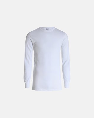 2-pack Ekologisk bomull, Långärmad T-shirt "Rib", Vit -Dovre