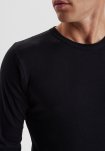 2-pack Ekologisk bomull, Långärmad T-shirt "Rib", Svart -Dovre