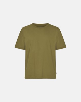 Ekologisk bomull, T-shirt "mid-sleeve", Olivgrön -Resteröds