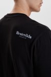 Ekologisk bomull, T-shirt "mid-sleeve", Svart -Resteröds