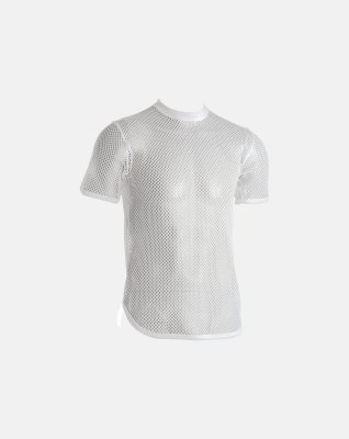 Ekologisk bomull, Net t-shirt, Vit -Dovre