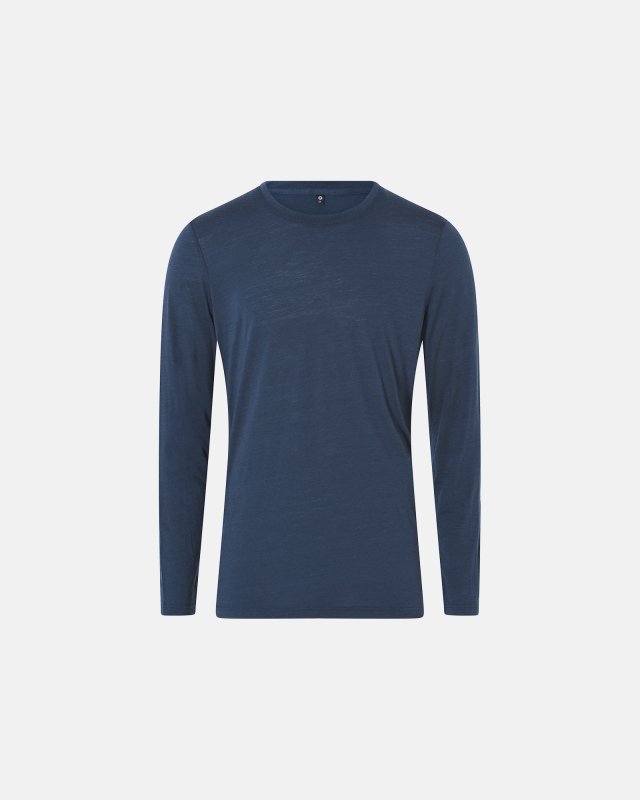 Ekologisk ull, Langermet T-shirt, Navy -JBS of Denmark Men