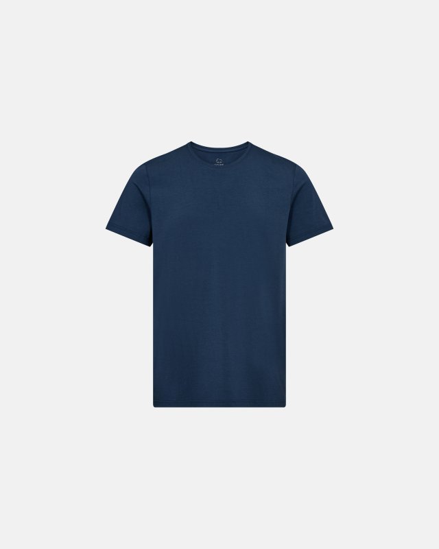 Bambu, T-shirt O-ringad, Blå -Dovre