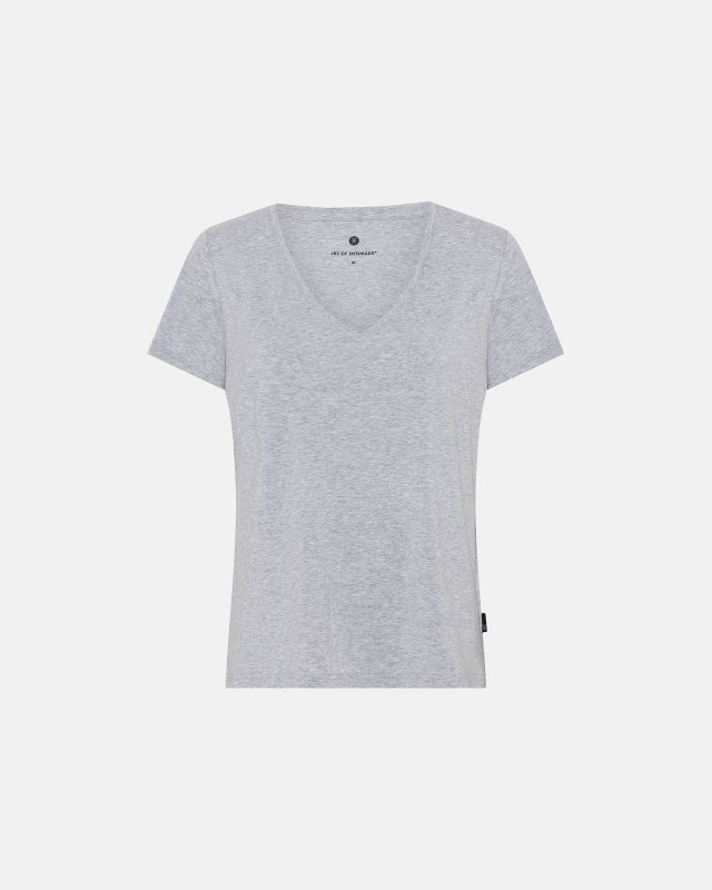 Bambu, T-shirt v-neck, Grå -JBS of Denmark Women