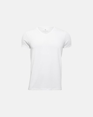 Bambu, T-shirt v-neck, Vit -JBS of Denmark Men