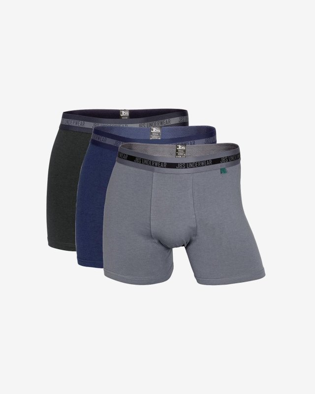 Bambu, Boxers, 3-pack, Svart, Grå, Navy -JBS