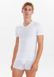 Bambu, Undertröja v-neck, 2-pack, Vit -JBS